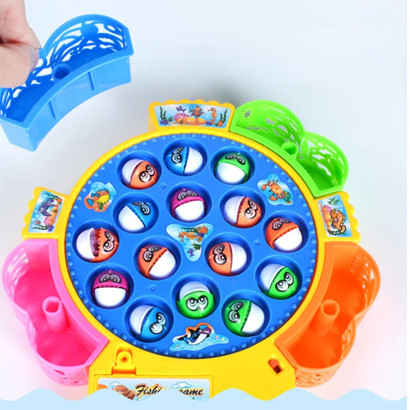 Electric Rotating Kids Fishing Game - Musical Fish Plate Set for Outdoor Fun - Joy Gift