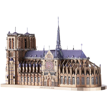 Piececool 3D Metal Puzzles Jigsaw, Notre Dame Cathedral Paris DIY Model Building Kits Toys for Adults Birthday Gifts - Joy Gift