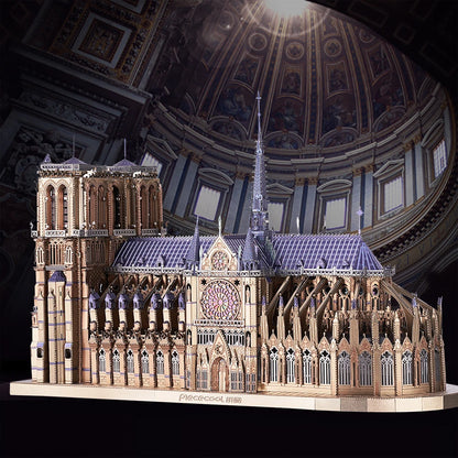 Piececool 3D Metal Puzzles Jigsaw, Notre Dame Cathedral Paris DIY Model Building Kits Toys for Adults Birthday Gifts - Joy Gift