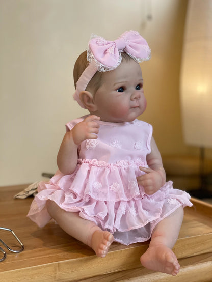 18 Inch (45 CM) Lifelike Reborn Baby Doll - Soft Silicone, Realistic Painted Hair, Perfect Gift for Kids - Joy Gift