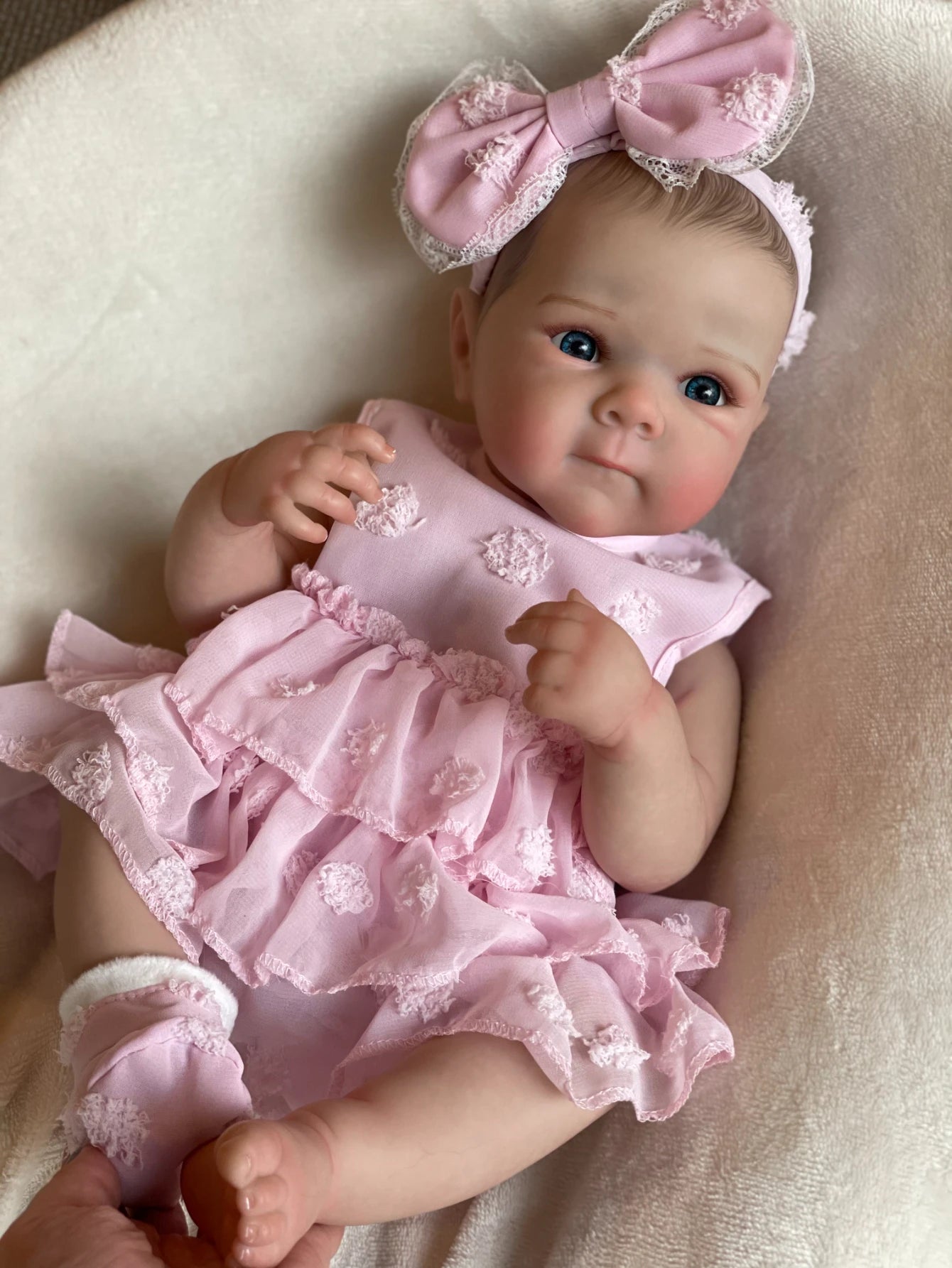 18 Inch (45 CM) Lifelike Reborn Baby Doll - Soft Silicone, Realistic Painted Hair, Perfect Gift for Kids - Joy Gift