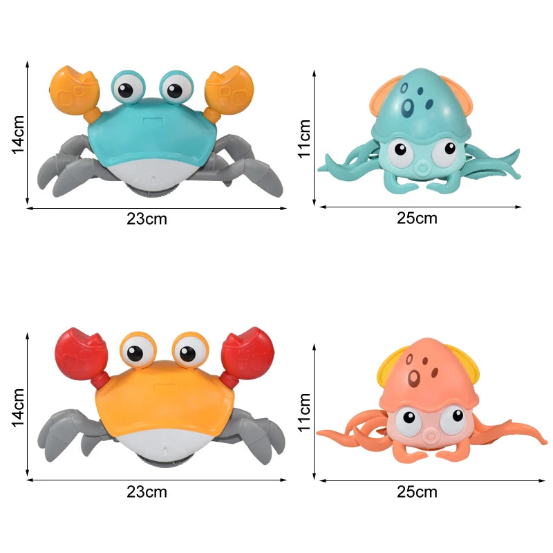 Interactive Induction Escape Crab & Octopus Crawling Toy - Educational and Fun Musical Toy for Toddlers - Joy Gift