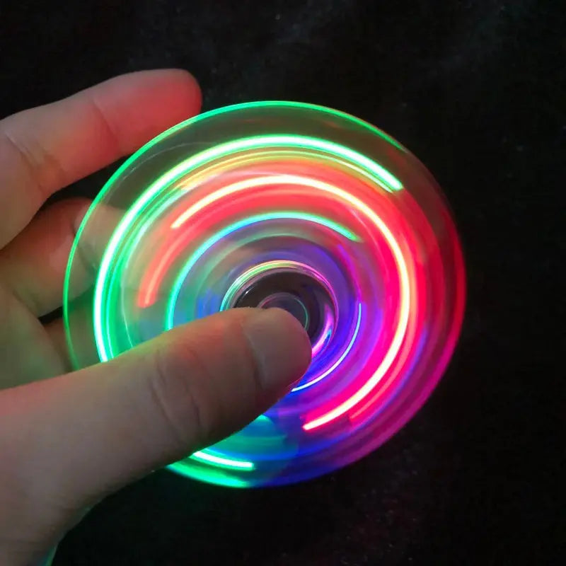 Luminous Transparent Fidget Spinner: Stress Relief and Entertainment Toy - Joy Gift