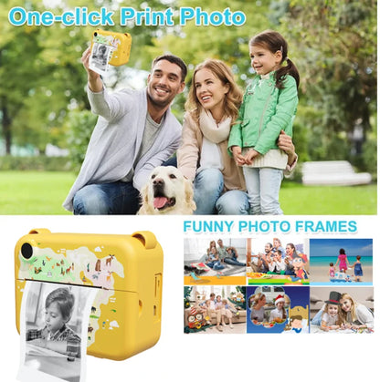 Digital Kids Instant Print Camera – 1080P HD Video, Music, Mini Thermal Printer, Educational Birthday Gift - Joy Gift