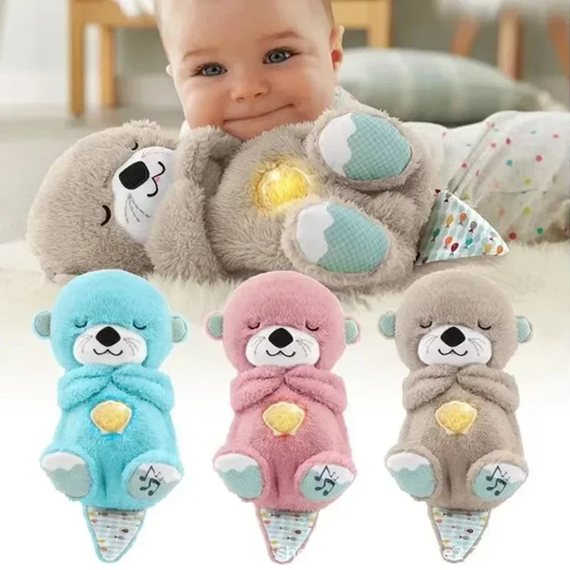 Breathing Luminescence Sleep Song Cute Soothing Bear - Soothing Music Doll for Baby Sleep - Joy Gift