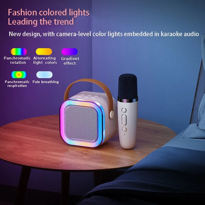 K12 Portable Karaoke Machine with Bluetooth 5.3 - PA Speaker System with Wireless Microphones - Joy Gift