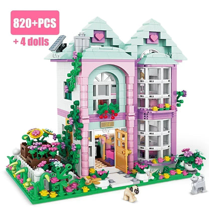 Friends City House Summer Holiday Villa Building Blocks Set - 1018PCS Swimming Pool DIY Toys for Kids - Joy Gift