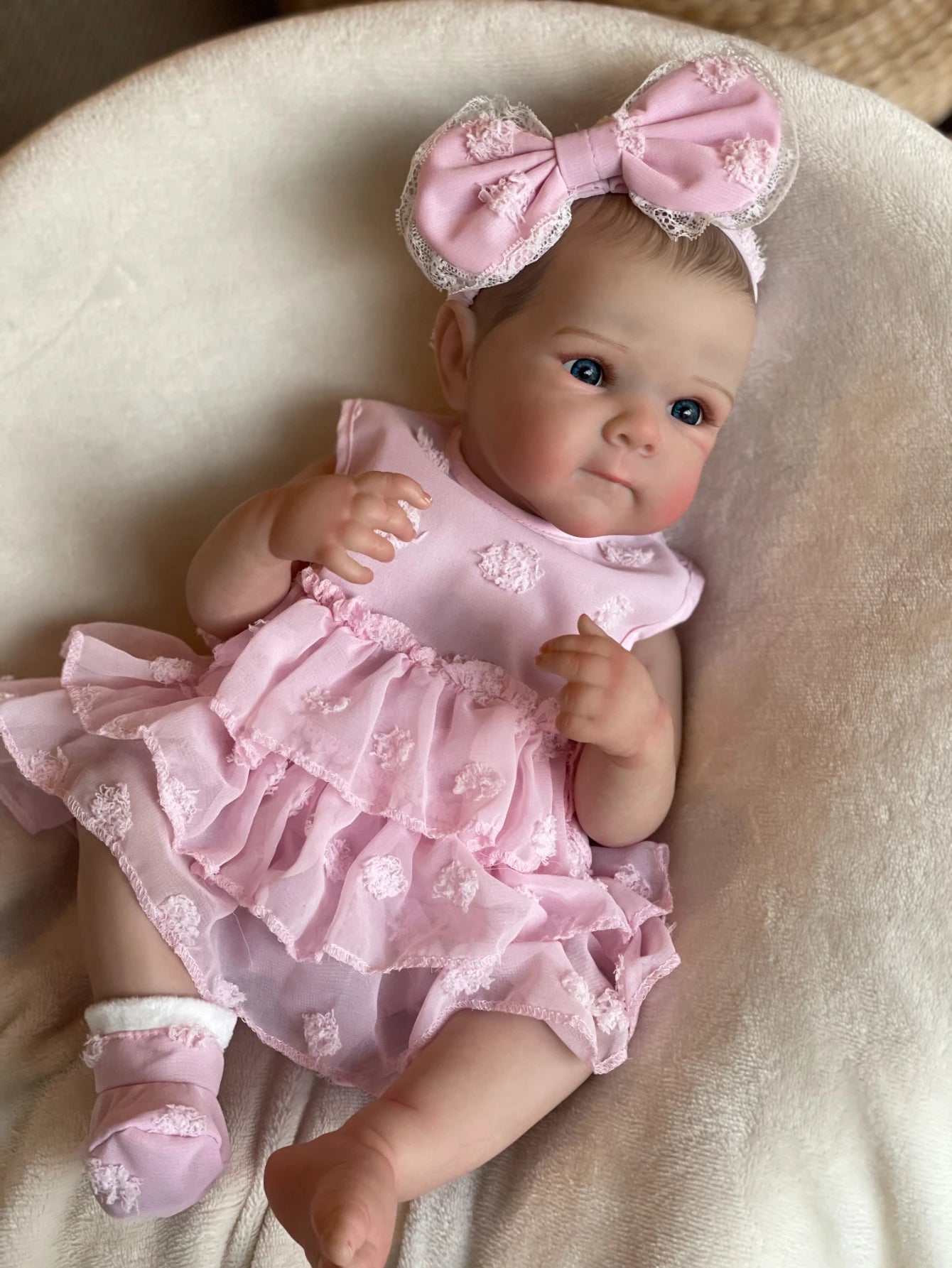 18 Inch (45 CM) Lifelike Reborn Baby Doll - Soft Silicone, Realistic Painted Hair, Perfect Gift for Kids - Joy Gift