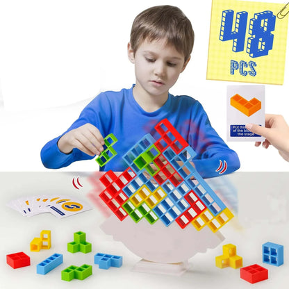 48-Piece Balance Stacking Building Block Toy - Educational and Interactive Fun for Kids and Adults - Joy Gift