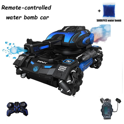 RC Car Children Toys, 4WD Remote Control Tank with Lighting, Spray Sound Effects, and Water Bombs - Perfect Kids Gift Set - Joy Gift