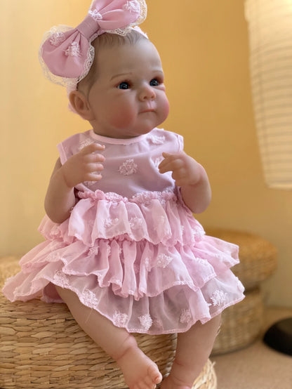 18 Inch (45 CM) Lifelike Reborn Baby Doll - Soft Silicone, Realistic Painted Hair, Perfect Gift for Kids - Joy Gift