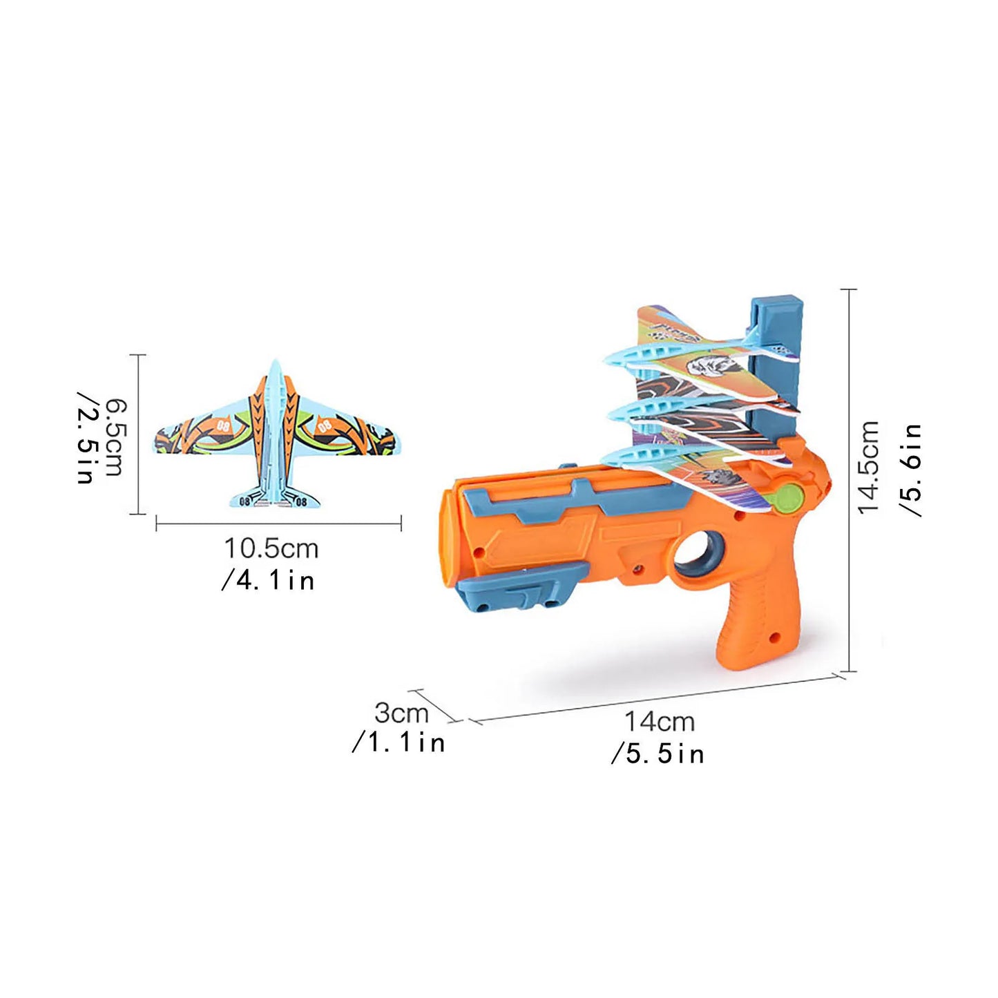 Exciting Airplane Launcher Bubble Catapult Toy with 6 Small Planes for Kids - Joy Gift