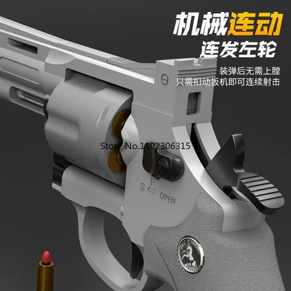 ZP5 357 Revolver Mechanical Automatic Launcher - Continuous Firing Soft Dart Bullet Toy Gun - Joy Gift