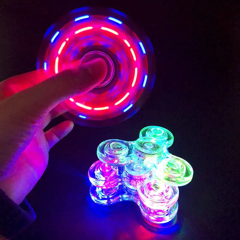 Luminous Transparent Fidget Spinner: Stress Relief and Entertainment Toy - Joy Gift