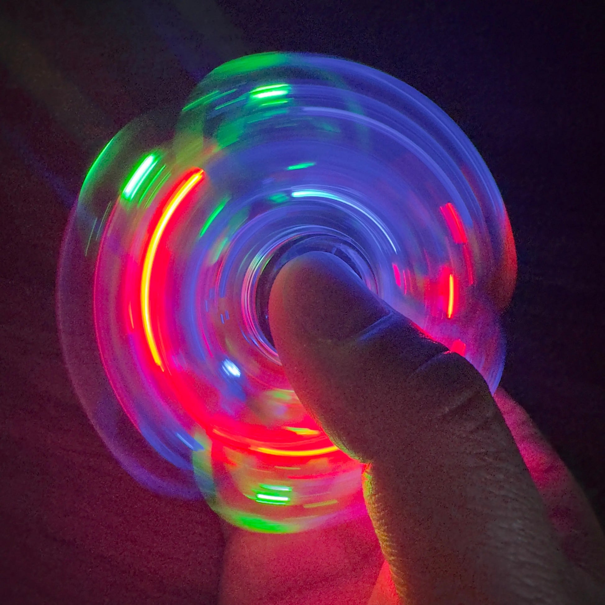 Luminous Transparent Fidget Spinner: Stress Relief and Entertainment Toy - Joy Gift