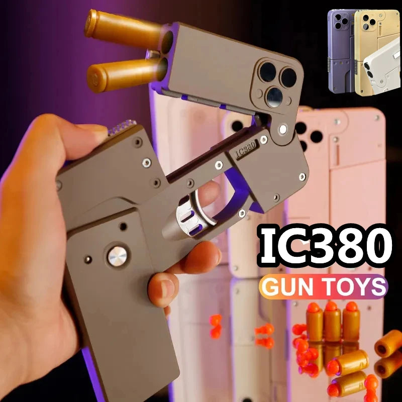 Innovative Foldable Smartphone Pistol Toy for Outdoor Fun - Joy Gift