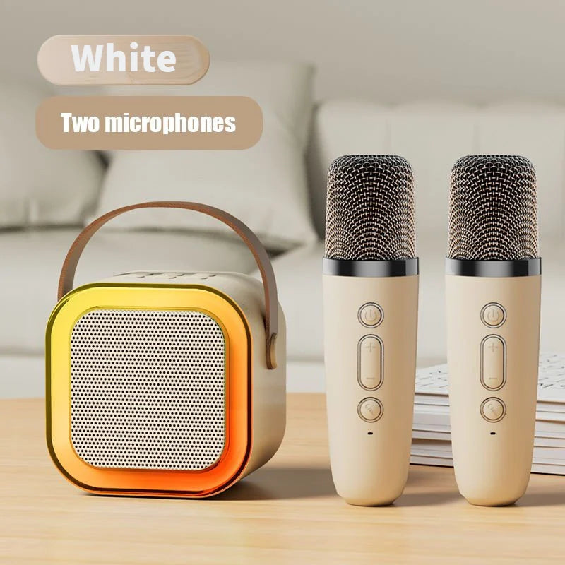 K12 Portable Karaoke Machine with Bluetooth 5.3 - PA Speaker System with Wireless Microphones - Joy Gift