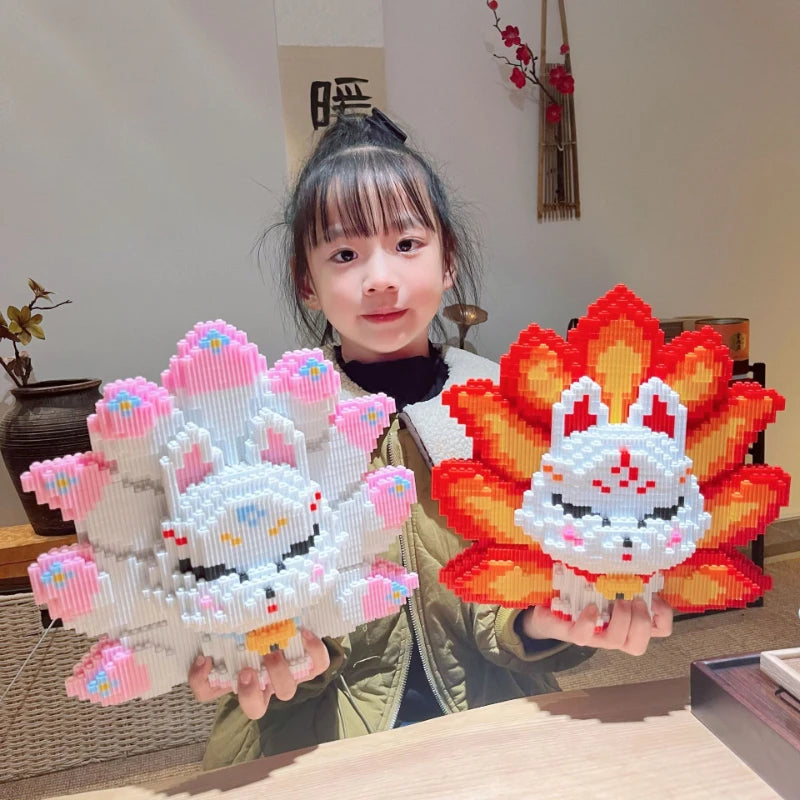 2024 Oversized Nine-Tailed Fox Puzzle Block - Cute Toy for Boys and Girls, Perfect Birthday Gift and Collectible Ornament - Joy Gift