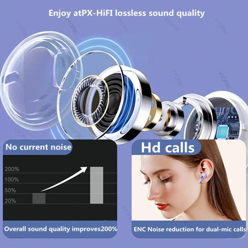 Air 6 TWS Wireless Bluetooth Earphones Mini Pods Earbuds Earphone Headset - Joy Gift