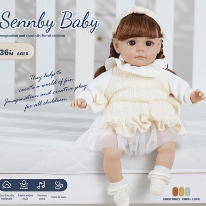 14-Inch (35 cm) Reborn Baby Doll - Smooth Soft Skin, Voice Features, and Fashion Clothes | Perfect Kids Gift - Joy Gift