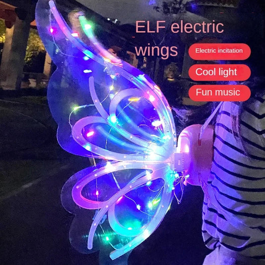 Glowing Fairy Wings for Girls - Adjustable Butterfly Angel Wings for Dress-Up and Party Decorations - Joy Gift