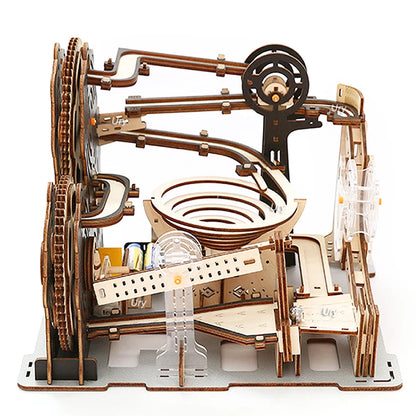 3D Wooden Puzzle Marble Run Set - DIY Mechanical Track Model Kit for Teens & Adults - Joy Gift