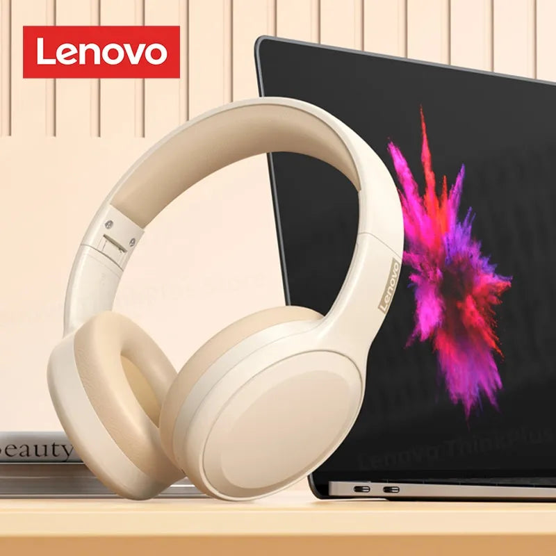 Lenovo TH30 Wireless Bluetooth 5.3 Headphones - Foldable Gaming & Sport Headset with Mic - Joy Gift