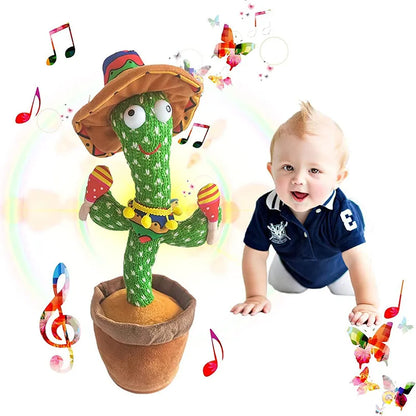 Dancing Cactus Talking Baby Toy - Sings 120 Songs, Records, and Repeats What You Say - USB Rechargeable Gift for Kids - Joy Gift