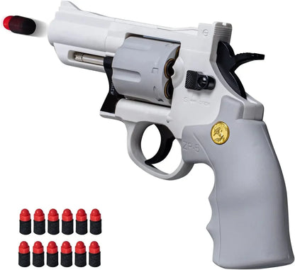 ZP5 357 Revolver Mechanical Automatic Launcher - Continuous Firing Soft Dart Bullet Toy Gun - Joy Gift