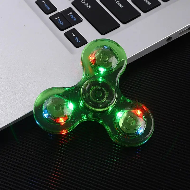 Luminous Transparent Fidget Spinner: Stress Relief and Entertainment Toy - Joy Gift