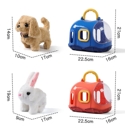 Interactive Plush Pet Care Set for Kids – Realistic Walking and Barking Toy - Joy Gift