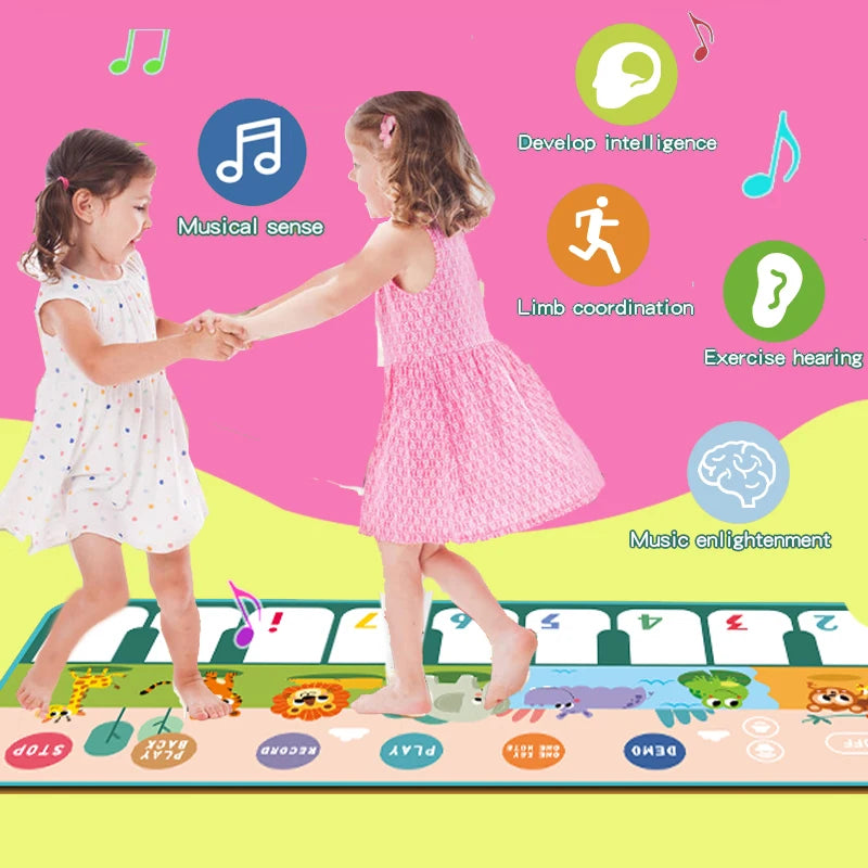 Multi-Functional Piano Mat for Kids - Musical Play Carpet for Toddlers - Joy Gift