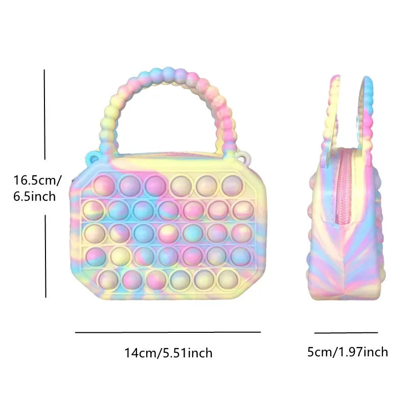 Silicone Pop Purse - Sensory Push Pop Bubble Bag for Kids - Joy Gift