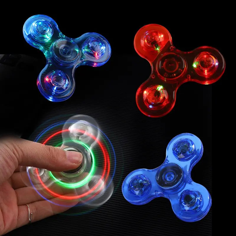 Luminous Transparent Fidget Spinner: Stress Relief and Entertainment Toy - Joy Gift