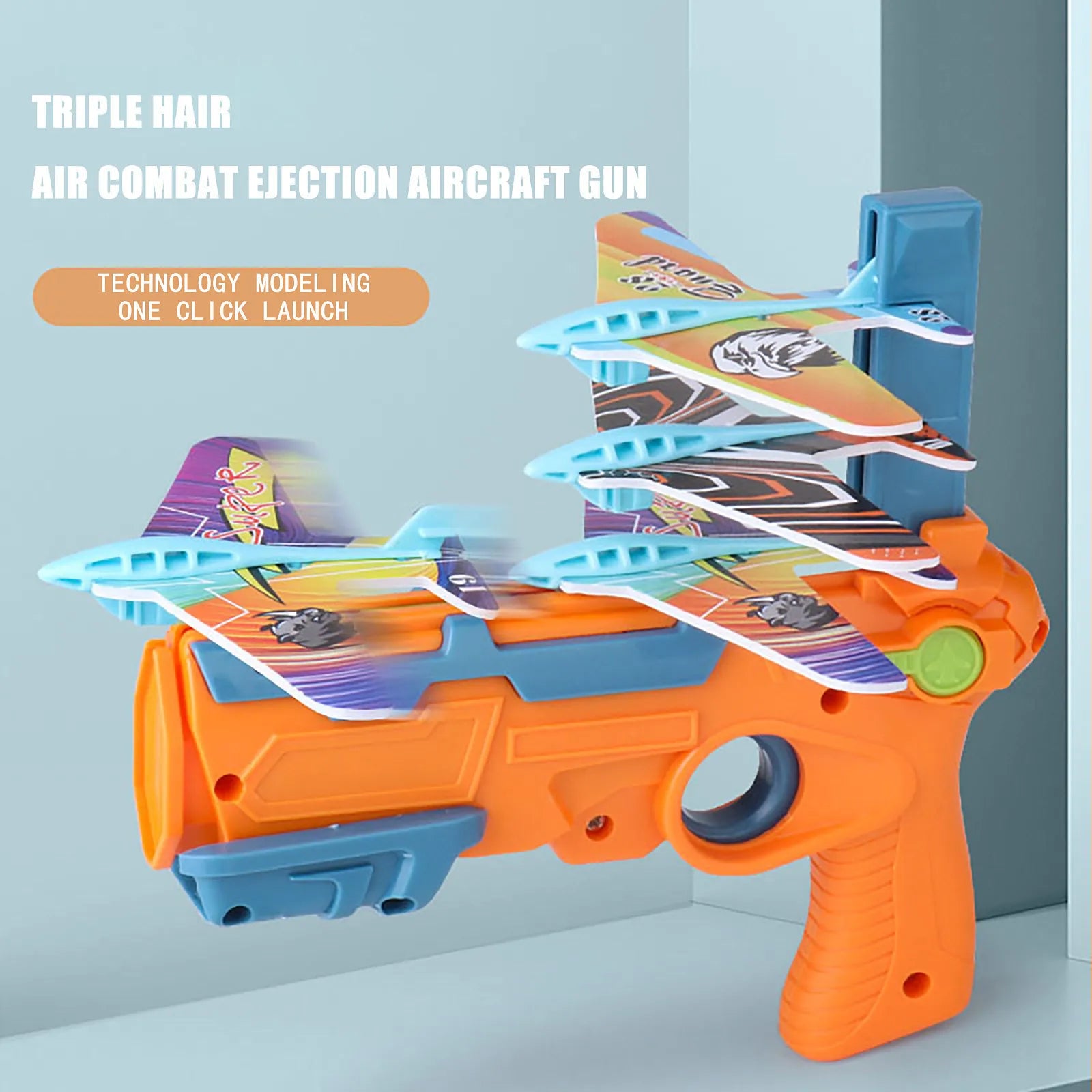 Exciting Airplane Launcher Bubble Catapult Toy with 6 Small Planes for Kids - Joy Gift