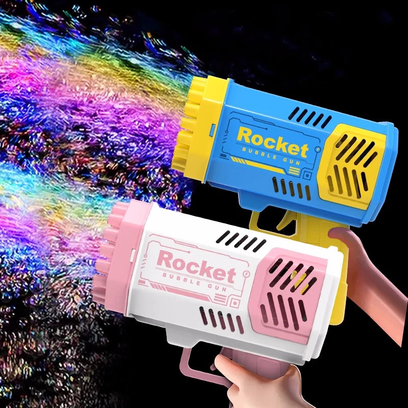 40 Holes Electric Rocket Bubble Gun - Automatic Blowing Soap Maker Machine for Kids, Outdoor Fantasy Toys, Perfect Gift for Boys - Joy Gift