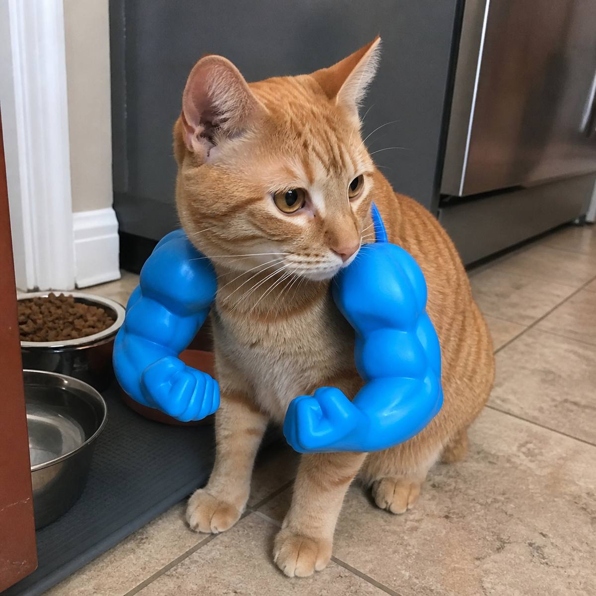 Demo customer photo 2 showing Cat Muscle Arms in use