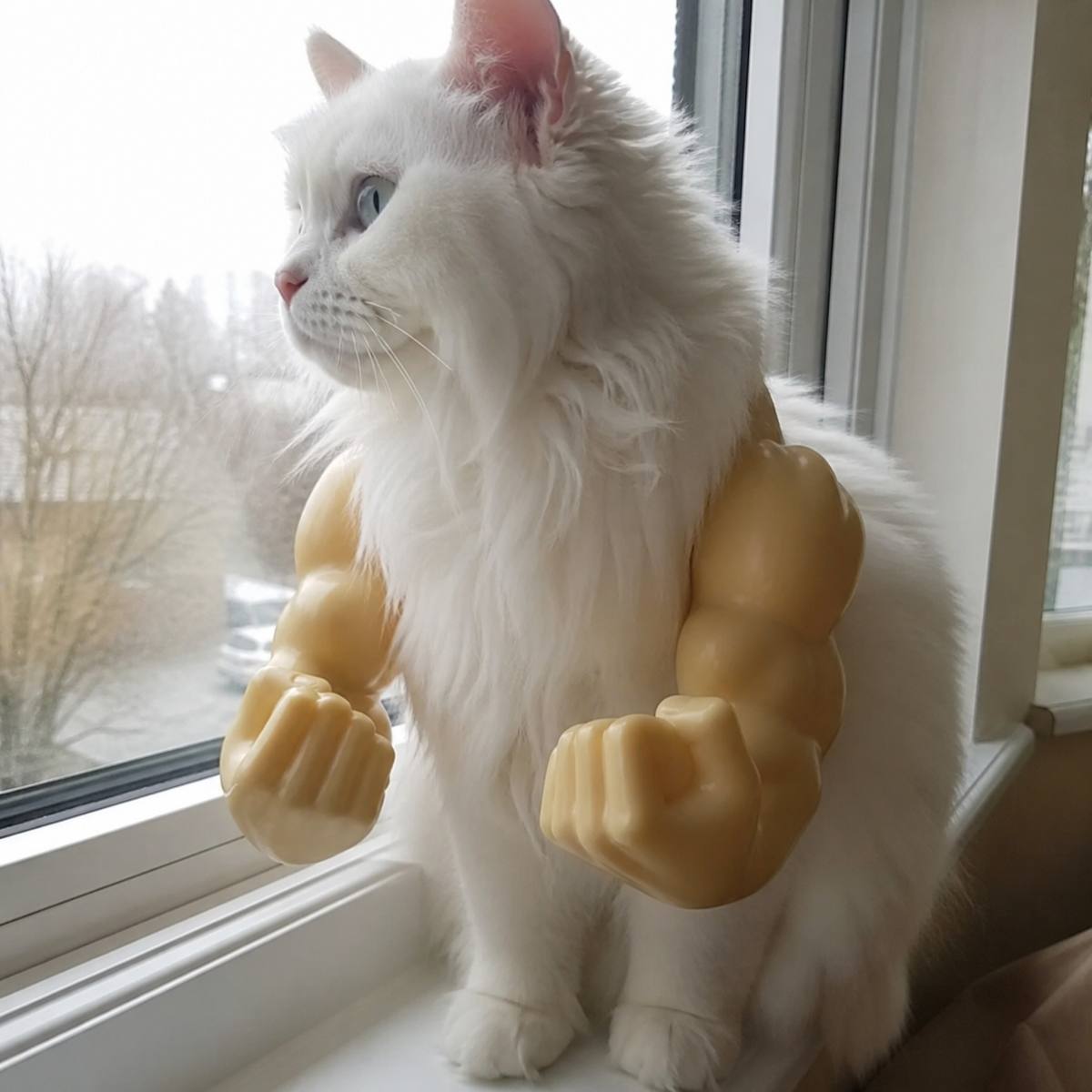 Demo customer photo 4 showing Cat Muscle Arms in use
