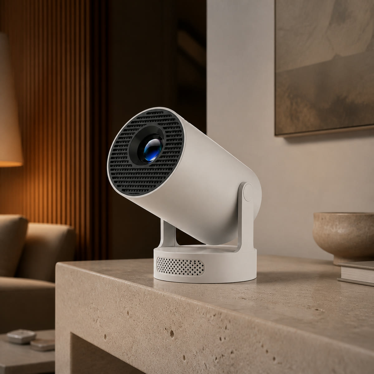 Joy Gift Studio - Compact projector setup photographed for the product gallery.